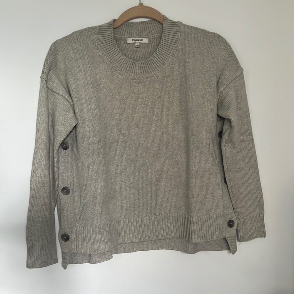 Madewell Brownstone Side-Button Sweater